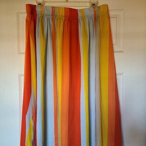 Colorful Striped Loft Midi Skirt